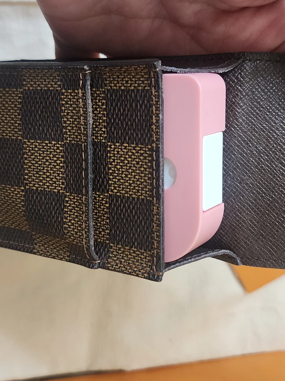 Louis Vuitton Brown Damier Ebene Checkered Cosmetic Case